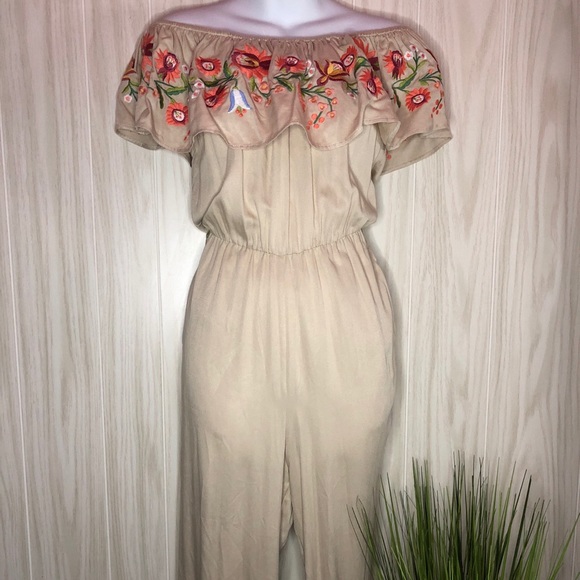 Davi & Dani Embroidered Jumpsuit - Picture 2 of 6